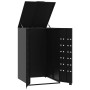 Black steel garbage container shed 69x79x117 cm by , Waste container supports - Ref: Foro24-4008424, Price: 262,30 €, Discoun...