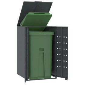 Anthracite steel garbage container shed 69x79x117 cm by , Waste container supports - Ref: Foro24-4008426, Price: 263,16 €, Di...