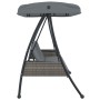 Garden swing bench with dark gray steel canopy by , Garden rockers - Ref: Foro24-4008898, Price: 237,98 €, Discount: %