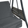 Garden swing bench with dark gray steel canopy by , Garden rockers - Ref: Foro24-4008898, Price: 237,98 €, Discount: %