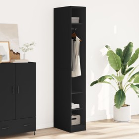 Engineered wood black wardrobe 30x50x200 cm by , Wardrobes - Ref: Foro24-3307685, Price: 144,22 €, Discount: %