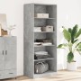 Armario de madera de ingeniería gris hormigón 80x50x200 cm de , Armarios roperos - Ref: Foro24-3307723, Precio: 174,55 €, Des...