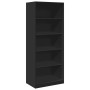 Armario de madera de ingeniería negro 80x50x200 cm de , Armarios roperos - Ref: Foro24-3307721, Precio: 182,25 €, Descuento: %