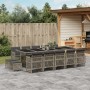 Garten-Essgruppe mit 15-teiligen Kissen aus grauem synthetischem Rattan. von , Gartensets - Ref: Foro24-3210812, Preis: 905,3...