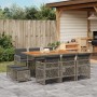 11-piece garden dining set with gray synthetic rattan cushions by , Garden sets - Ref: Foro24-3210794, Price: 598,99 €, Disco...