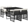 Set de muebles jardín 5 pzas con cojines ratán sintético negro de , Conjuntos de jardín - Ref: Foro24-3210714, Precio: 287,00...