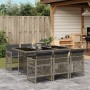 Garten-Essgruppe, 7-teilig, mit grauen Polstern aus synthetischem Rattan. von , Gartensets - Ref: Foro24-3210728, Preis: 461,...