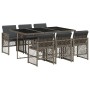 Set comedor jardín 7 pzas y cojines ratán sintético gris de , Conjuntos de jardín - Ref: Foro24-3210728, Precio: 461,92 €, De...