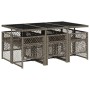 Set comedor jardín 7 pzas y cojines ratán sintético gris de , Conjuntos de jardín - Ref: Foro24-3210728, Precio: 461,92 €, De...