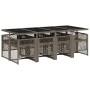 Set comedor jardín 9 pzas y cojines ratán sintético gris de , Conjuntos de jardín - Ref: Foro24-3210740, Precio: 615,31 €, De...