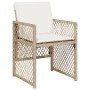 Garten-Essgruppe 9-teilig mit Kissen aus synthetischem Rattan in Beige. von , Gartensets - Ref: Foro24-3210742, Preis: 616,17...