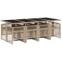 Set comedor de jardín 9 pzas con cojines ratán sintético beige de , Conjuntos de jardín - Ref: Foro24-3210742, Precio: 590,14...