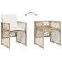 Garten-Essgruppe 9-teilig mit Kissen aus synthetischem Rattan in Beige. von , Gartensets - Ref: Foro24-3210742, Preis: 616,17...