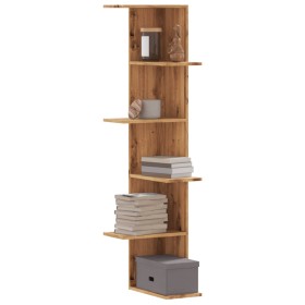 Corner wall shelf oak wood artisan 36.5x36.5x140 cm by , Shelves and shelves - Ref: Foro24-852635, Price: 54,62 €, Discount: %