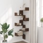 Corner wall shelf, brown oak wood, 45x45x147 cm by , Shelves and shelves - Ref: Foro24-852642, Price: 63,25 €, Discount: %