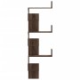 Corner wall shelf, brown oak wood, 45x45x147 cm by , Shelves and shelves - Ref: Foro24-852642, Price: 63,25 €, Discount: %