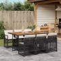 7-piece garden dining set with black synthetic rattan cushions by , Garden sets - Ref: Foro24-3210735, Price: 471,07 €, Disco...