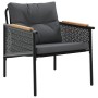 3-piece garden furniture set with black steel cushions by , Garden sets - Ref: Foro24-3283635, Price: 381,80 €, Discount: %