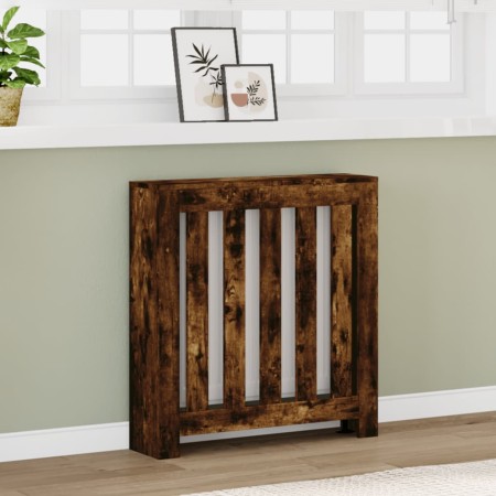 Engineered smoked oak radiator cover 78x20x82cm by , Accessories for heating radiators - Ref: Foro24-852730, Price: 48,88 €, ...