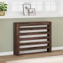 Engineered wood radiator cover in brown oak, 104x20x82cm. by , Accessories for heating radiators - Ref: Foro24-852696, Price:...