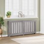 Engineered wood radiator cover in Sonoma gray, 175x20x82 cm by , Accessories for heating radiators - Ref: Foro24-852758, Pric...