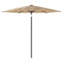 Garden umbrella with LED lights, brown steel pole, 223x223x231 cm. by , Umbrellas - Ref: Foro24-4005119, Price: 100,02 €, Dis...