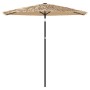 Garden umbrella with LED lights, brown steel pole, 223x223x231 cm. by , Umbrellas - Ref: Foro24-4005119, Price: 100,02 €, Dis...