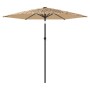 Garden umbrella with LED lights, brown steel pole, 223x223x231 cm. by , Umbrellas - Ref: Foro24-4005119, Price: 100,02 €, Dis...