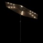 Garden umbrella with LED lights, brown steel pole, 223x223x231 cm. by , Umbrellas - Ref: Foro24-4005119, Price: 100,02 €, Dis...