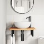 Wall-mounted steel and solid oak wood sink shelf by , bathroom vanities - Ref: Foro24-3302341, Price: 61,99 €, Discount: %