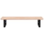 Wall-mounted steel and solid oak wood sink shelf by , bathroom vanities - Ref: Foro24-3302329, Price: 76,68 €, Discount: %