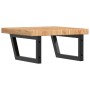 Wall-mounted steel and solid oak wood sink shelf by , bathroom vanities - Ref: Foro24-3302411, Price: 85,74 €, Discount: %