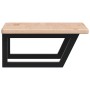 Wall-mounted steel and solid oak wood sink shelf by , bathroom vanities - Ref: Foro24-3302383, Price: 66,99 €, Discount: %