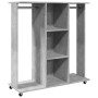 Wheeled cabinet made of gray concrete engineered wood, 102x38x110cm. by , Clothing and closet storage - Ref: Foro24-848034, P...