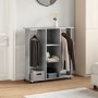 Wheeled cabinet made of gray concrete engineered wood, 102x38x110cm. by , Clothing and closet storage - Ref: Foro24-848034, P...