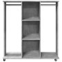 Wheeled cabinet made of gray concrete engineered wood, 102x38x110cm. by , Clothing and closet storage - Ref: Foro24-848034, P...