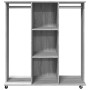 Engineered wood gray Sonoma 102x38x110 cm wheeled wardrobe by , Clothing and closet storage - Ref: Foro24-848036, Price: 123,...