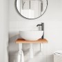 Wall-mounted sink shelf made of steel and solid beech wood by , bathroom vanities - Ref: Foro24-3302426, Price: 60,29 €, Disc...