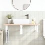 Wall-mounted sink shelf made of steel and solid beech wood by , bathroom vanities - Ref: Foro24-3302432, Price: 85,18 €, Disc...