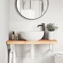 Wall-mounted sink shelf made of steel and solid beech wood by , bathroom vanities - Ref: Foro24-3302374, Price: 110,04 €, Dis...