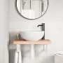 Wall-mounted sink shelf made of steel and solid beech wood by , bathroom vanities - Ref: Foro24-3302362, Price: 82,87 €, Disc...