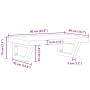 Wall-mounted sink shelf made of steel and solid beech wood by , bathroom vanities - Ref: Foro24-3302362, Price: 82,87 €, Disc...