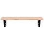 Wall-mounted sink shelf made of steel and solid beech wood by , bathroom vanities - Ref: Foro24-3302355, Price: 78,47 €, Disc...