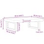 Wall-mounted sink shelf made of steel and solid beech wood by , bathroom vanities - Ref: Foro24-3302376, Price: 89,73 €, Disc...