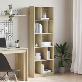 Engineered wood bookshelf in Sonoma oak, 57x28.5x174 cm by , Bookcases and shelves - Ref: Foro24-847991, Price: 89,71 €, Disc...