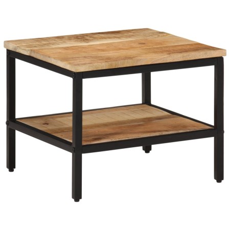 Mesa de centro de madera maciza de mango rugosa 45x45x35 cm de , Mesas de centro - Ref: Foro24-374067, Precio: 66,36 €, Descu...