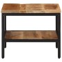 Mesa de centro de madera maciza de mango rugosa 45x45x35 cm de , Mesas de centro - Ref: Foro24-374067, Precio: 66,36 €, Descu...