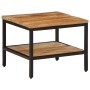 Mesa de centro de madera maciza de mango rugosa 45x45x35 cm de , Mesas de centro - Ref: Foro24-374067, Precio: 66,36 €, Descu...