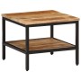 Mesa de centro de madera maciza de mango rugosa 45x45x35 cm de , Mesas de centro - Ref: Foro24-374067, Precio: 66,36 €, Descu...