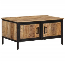 Mesa de centro de madera maciza de mango rugosa 80x50x40 cm de , Mesas de centro - Ref: Foro24-374065, Precio: 167,99 €, Desc...